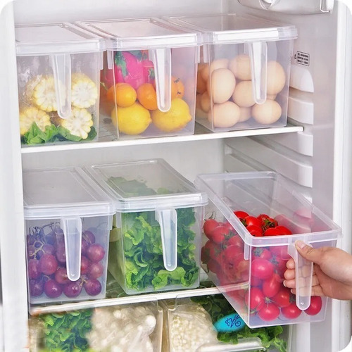 10 Piezas Organizador Alimentos En Refrigerador O Alacena Color Transparente
