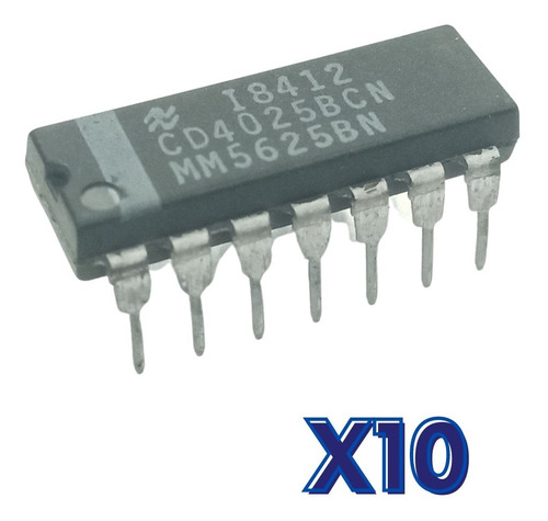  Kit 10 Compuerta Cmos  Cd4025bcn O Cd4025 Nor