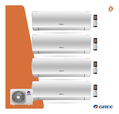 Multisplit 4a1 Gree Inverter Mural 2x2300 + 1x3000 + 1x4500