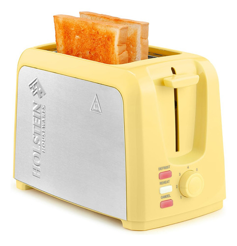 Tostador De 2 Rebanadas 7 Ajustes Color Amarillo/acero Inoxi