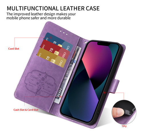 Funda De Piel Tipo Cartera Con Ranura Para Tarjetas Y Ranuras Para Xiaomi Poco M5s M4 M3