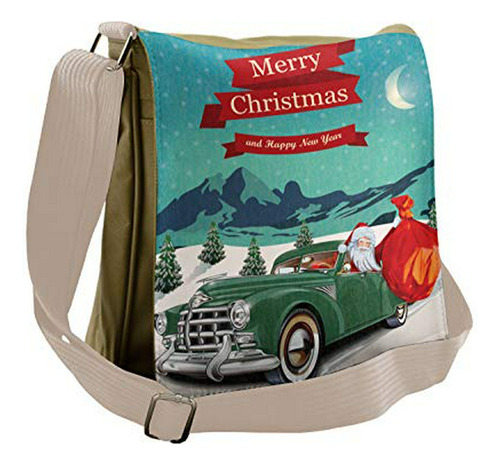 Bolso De Mensajero - Ambesonne Christmas Bag, Santa In Class