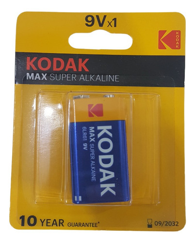 Pila Batería 9 Voltios Marca Kodak 