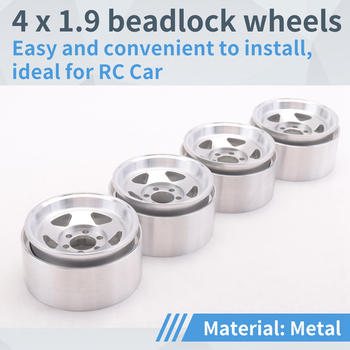Ruedas Beadlock 1.9 Para Rc Crawler Axial Scx10 Beadlock 1:1