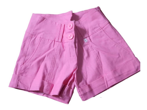 Short De Bengalina, Talle 1 Y 5 Con Bolsillos Delanteros