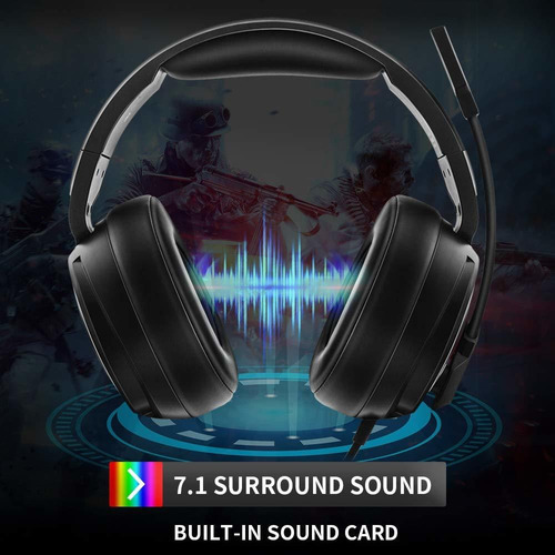 Jeecoo Xiberia Usb Pro Gaming Headset Para Pc- Auriculares C