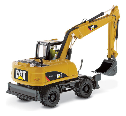 Miniatura Caterpllar Escavadeira De Rodas M316d 1/50 Metal Cor Amarelo
