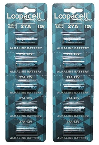 10 Loopacell Alto Voltaje 12 V A27 Ae Bateria 