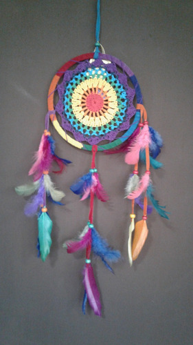 Imagen 1 de 5 de Móvil Atrapa Sueños Arcoiris 16cm - Regalos Empresariales