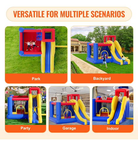 Trampolín Brincolín Inflable Niños 3.4 X 2.6 Mts Msi