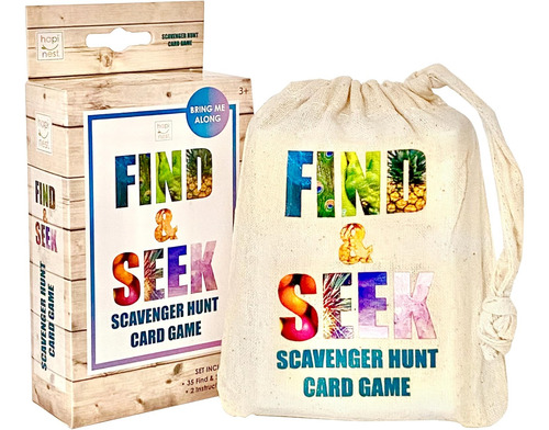 Hapinest Find And Seek Scavenger Hunt Juego De Cartas De Int