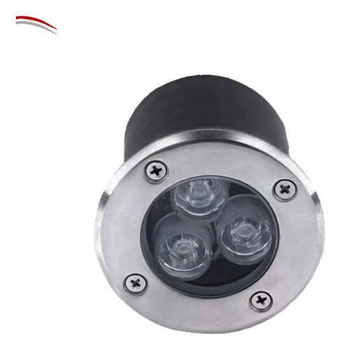 Balizador Led Chão Jardim 3w Blindado Embutir Ip67 24h Cor Da Estrutura Preto - Branco Frio Cor Da Cúpula Prateado