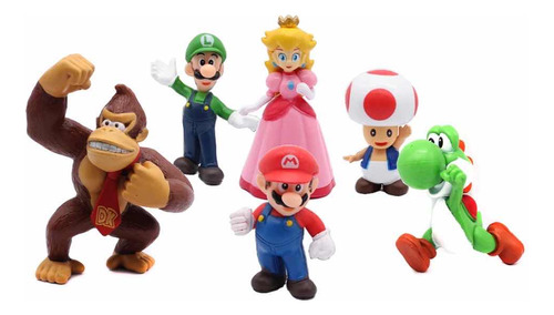Figura Mario Bross Para Niño Coleccionable Juguete Regalo