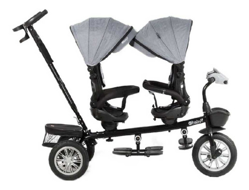 Triciclo Gemelar Con Llantas Todo Terreno Para Bebes O Niños