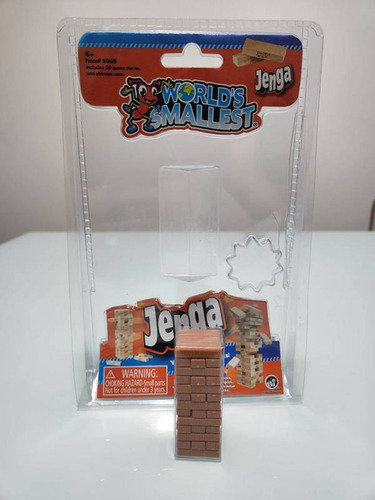 O Menor Jenga Do Mundo Miniatura Jogo Caiu Perdeu Terremoto
