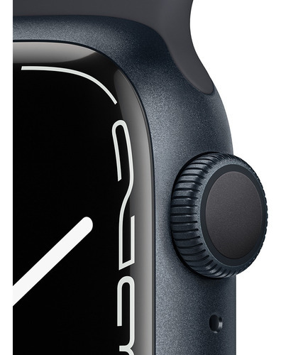 Apple Watch (GPS) Series 7 display de 1.614" con correa de fluoroelastómero color azul medianoche y caja color medianoche - Excelente (Reacondicionado)