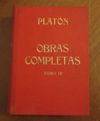 Libro Platón - Obras Completas Tomo 4