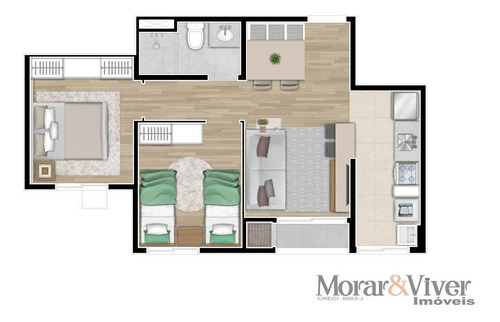 Imagem 12 de 15 de Apartamento Para Venda Em Curitiba, Campo Comprido, 2 Dormitórios, 1 Banheiro, 1 Vaga - Ctb1885_1-2394067