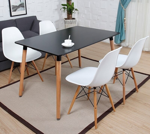 Comedor Rectangular Negro Eames