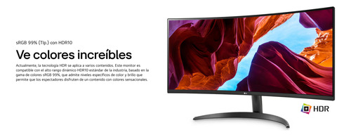 Monitor Curvo Ultrawide LG 34wr50qc-b Wqhd 100 Hz Freesync C