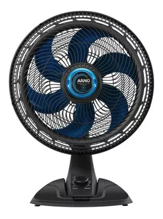 Ventilador de mesa Arno VB55 turbo preto com 6 pás cor azul de polipropileno, 40 cm de diâmetro 127 V