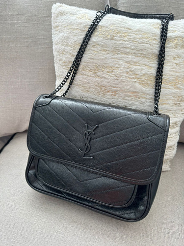 Bolsa Negra Crossbody Nik De Dama Con Caja