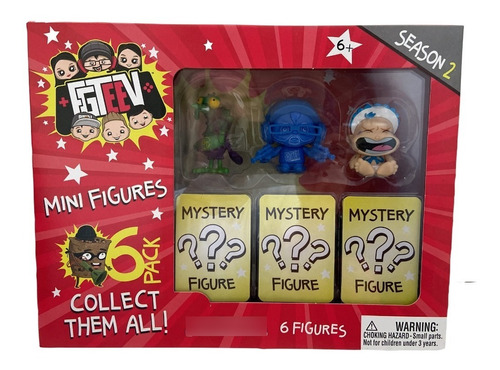 Six Pack Figuras Vinil Fgteev Season 2 Sorpresa Misterio B