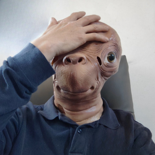 Máscara De Látex Alienígena Aterradora Para Fiesta Halloween