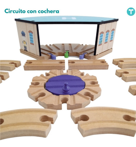 Imagen 6 de 10 de Tracks Pistas Circuito Con Cochera Y Tren Magnetico Extensib