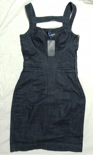 Vestido Jean Oscuro Marca Mango. Importado. Nuevo.