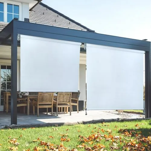 Cortina Enrollable Exterior Protección Solar Para Patio Perg