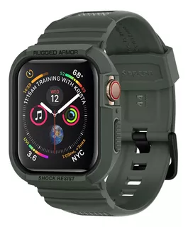 Capa + Correa Spigen A1 para Apple Watch 41/40 mm, série 6-9, largura, 41 mm, cor verde militar