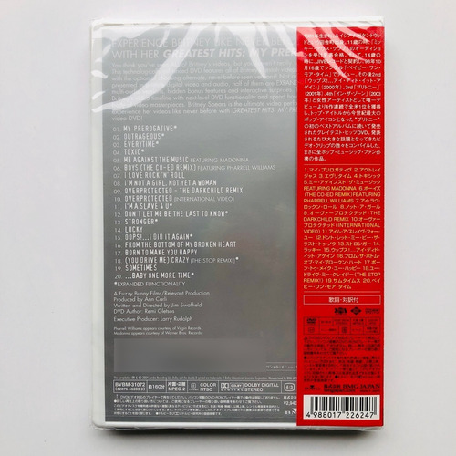 Britney Spears Greatest Hits My Prerogative Dvd Japon 20 Vid