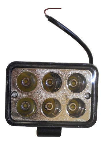 Par Faros Rectangulares Barra 6 Leds Lupa 18w Universal 