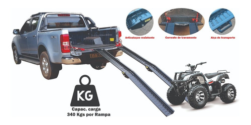 02 Rampas Embarque Moto E Quadriciclo  Mod: 2000/165 Ac