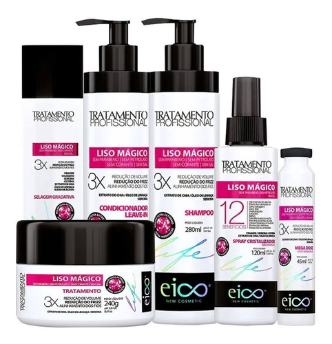 Kit Eico Liso Mágico 06 Produtos