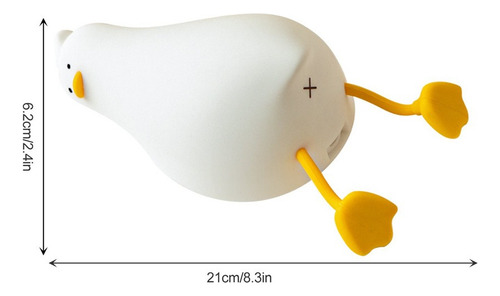 Luz De Noche De Silicona Con Sensor Táctil De Pato