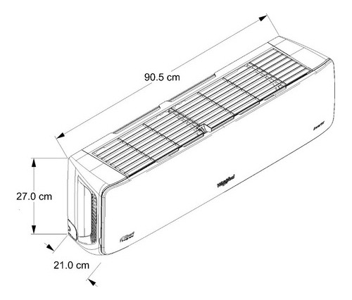 Minisplit Inverter Whirlpool 1 Ton 115v (sólo Frío) Wa7060q Color Blanco