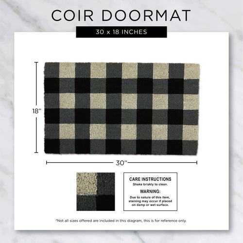 Capacho Dii Natural Coir Decorative Hello Mat 45x75cm