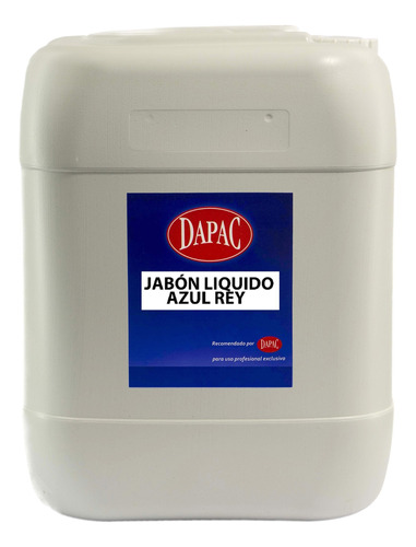 Jabon Liquido Azul Rey Garrafa 20 Litros Dapac