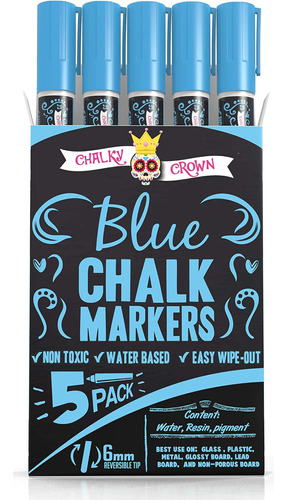 Marcadores Chalky Crown Set 5 U Blue