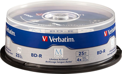 Verbatim 98809 M-disc Bd-r 25gb / 1-4x, Cakebox