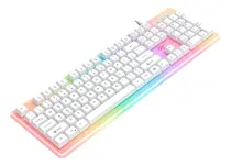 Comprar Teclado Gamer Iluminación Rgb Alámbrico Teclas Multimedia Pc Color Del Teclado Diseño Idioma Español
