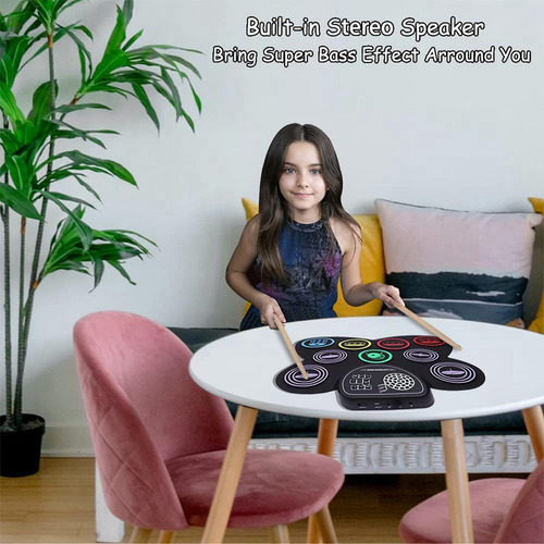 Roll Up Electronic Drum Set Practice Drum Pad 7 Drum Pad