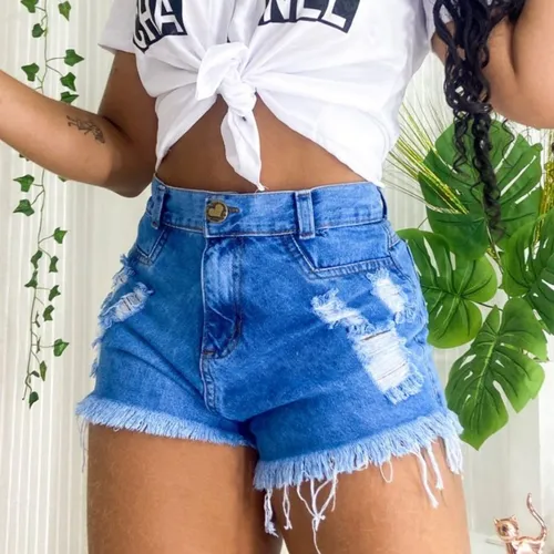 Short jeans com best sale ziper