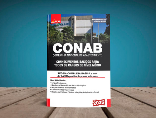 Apostila Conab 2025 - Conhecimentos Básicos Para Todos Os Cargos De Nível Médio Da Companhia Nacional De Abastecimento - Editora Avançar