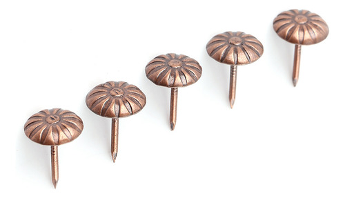 100 Clavos Decorativos Para Tapicería Vintage, Color Bronce