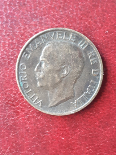 Moneda Italia 1924 10 Centimos Abeja (Usado)