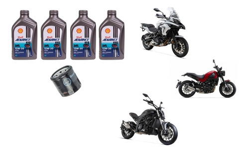 Kit Service Shell Benelli 500 Trk Aceite Filtro Original