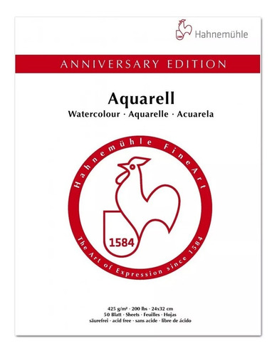 Bloco Aquarela Anniversary 24x32 425g Hahnemuhle